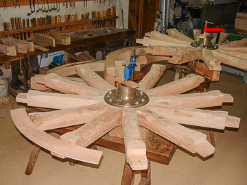 Wheels made by master craftsman wheelwright Alain Montpied